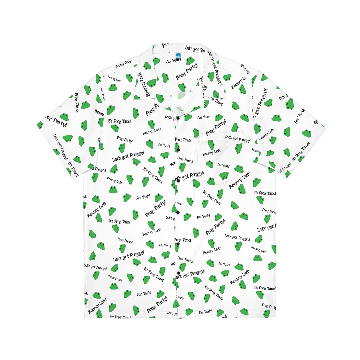 Froggy Hawaiian Shirt (white)