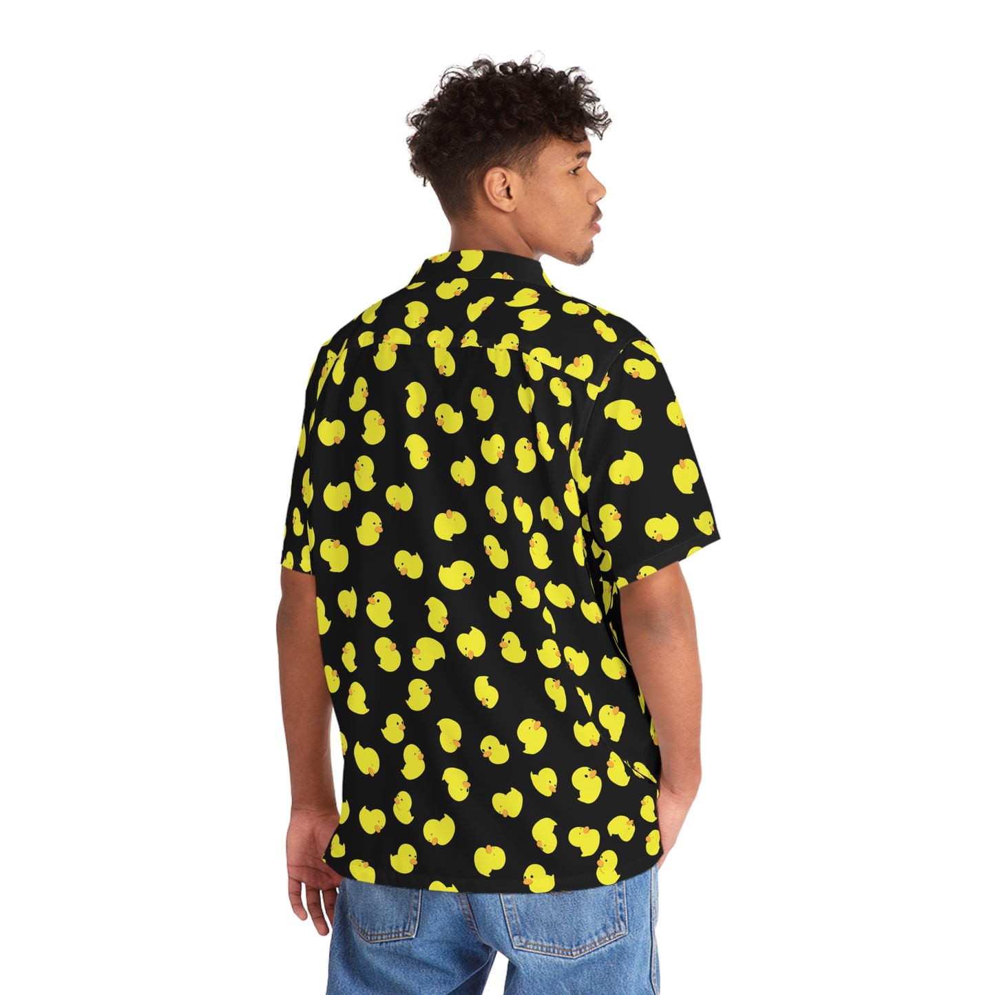 Plain Ducky Hawaiian Shirt (Black)