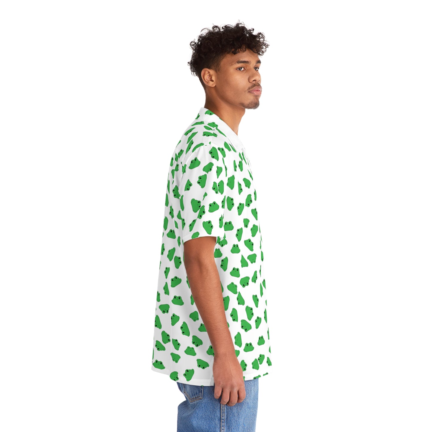 Plain Froggy Hawaiian Shirt (White)