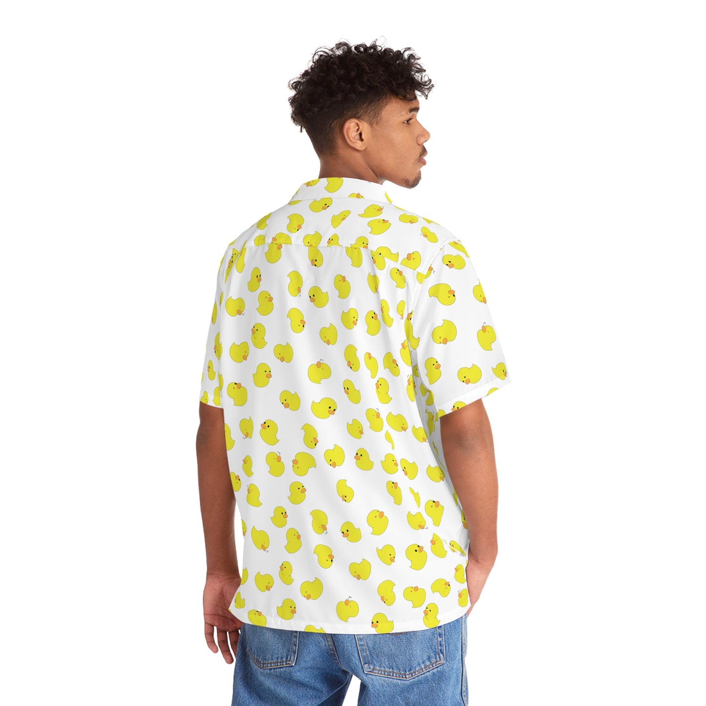 Plain Ducky Hawaiian Shirt (White)