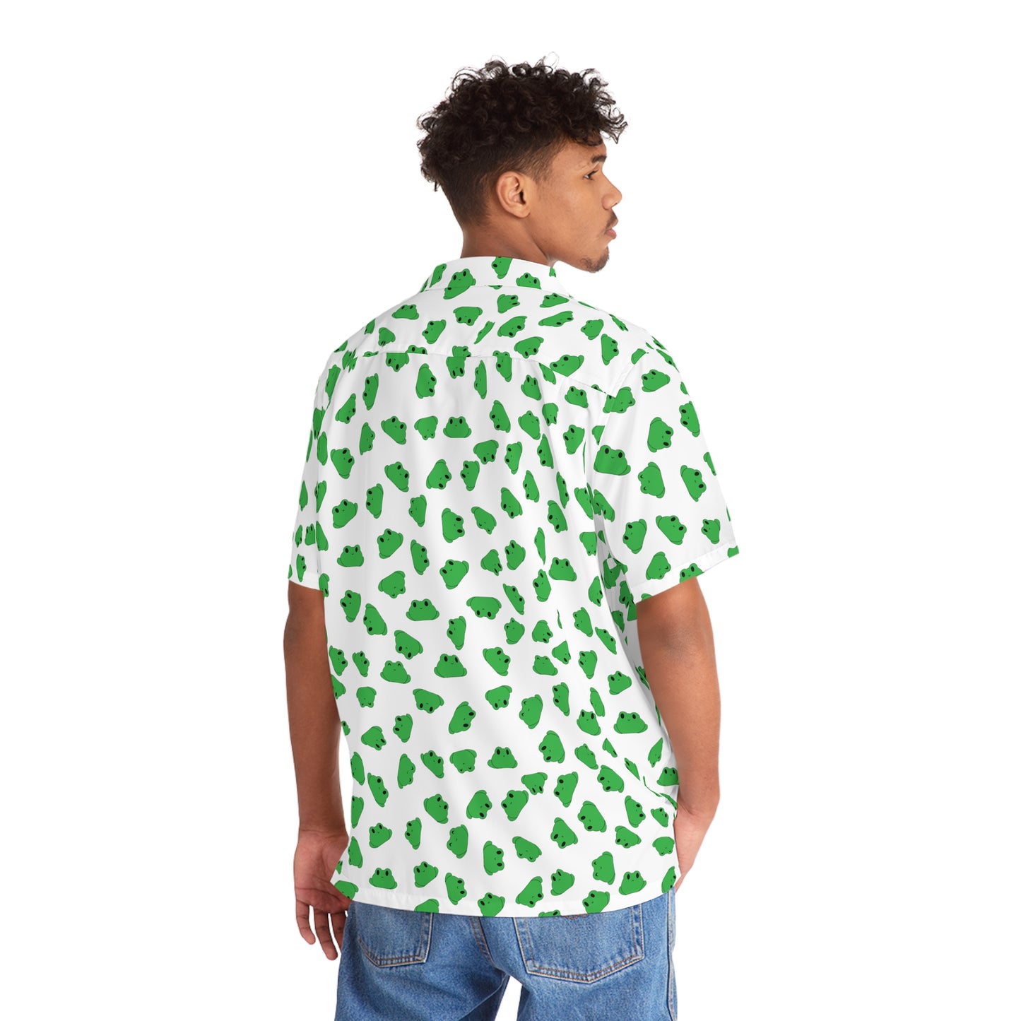 Plain Froggy Hawaiian Shirt (White)