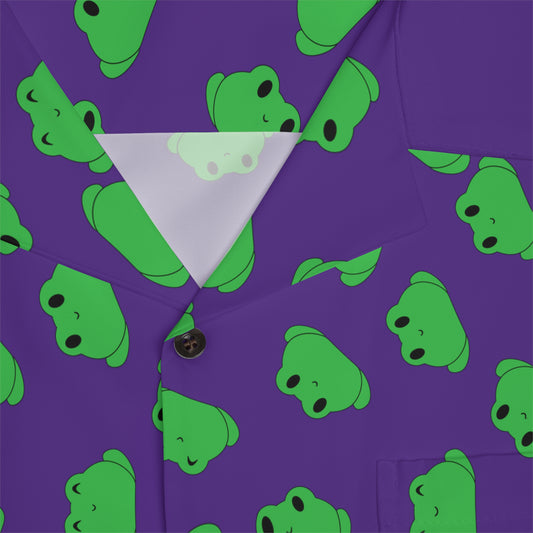 Plain Froggy Hawaiian Shirt (Purple)