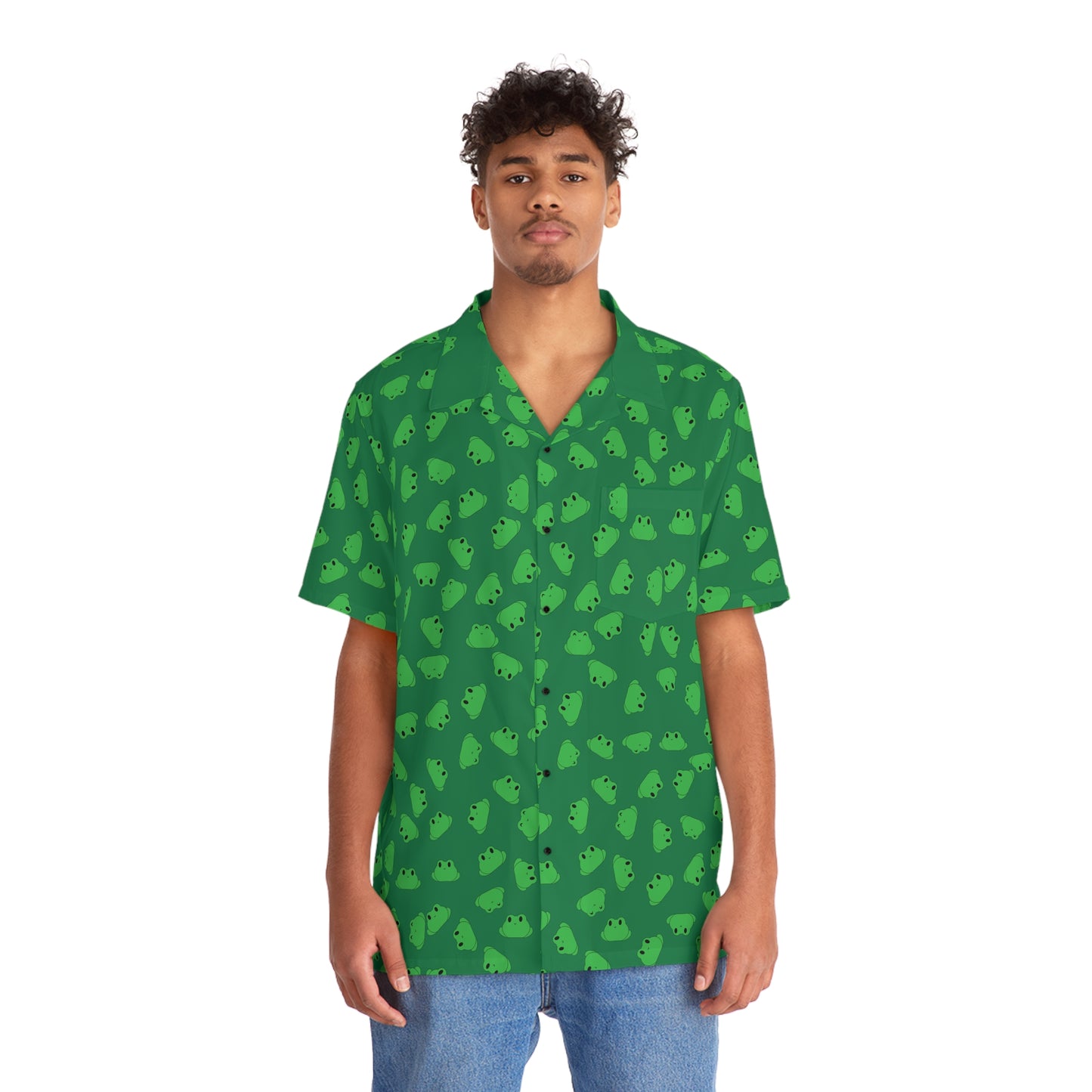 Plain Froggy Hawaiian Shirt (Green)