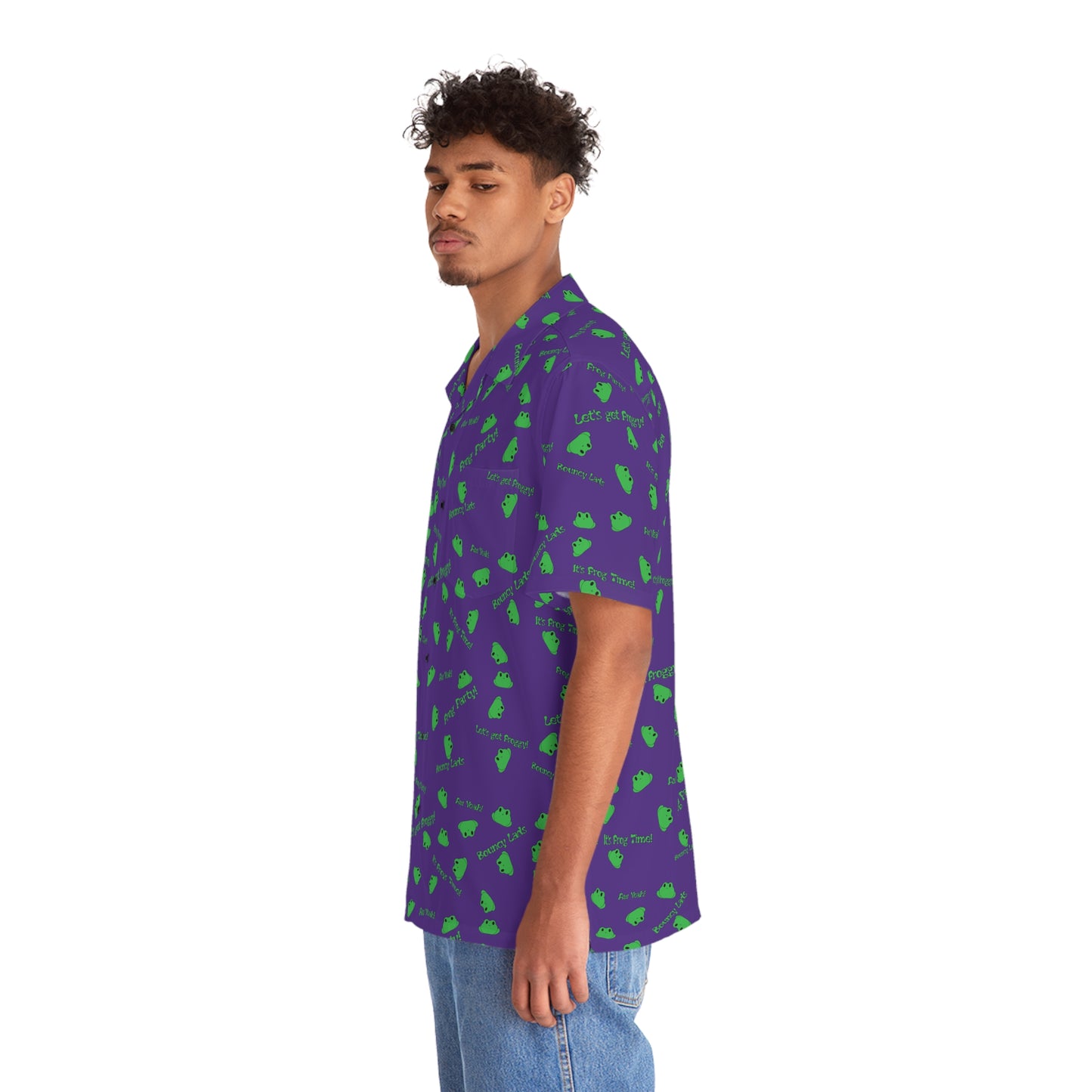 Froggy Hawaiian Shirt (Purple)