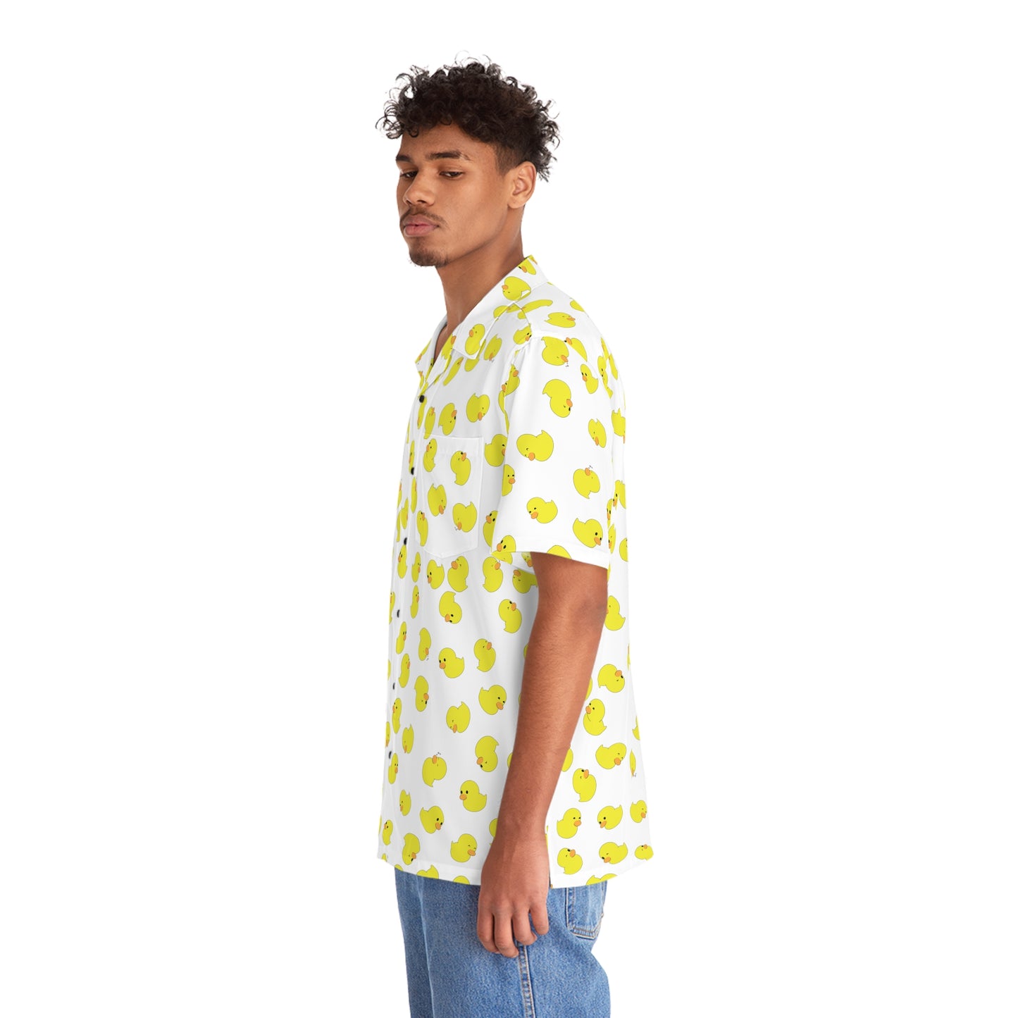 Plain Ducky Hawaiian Shirt (White)