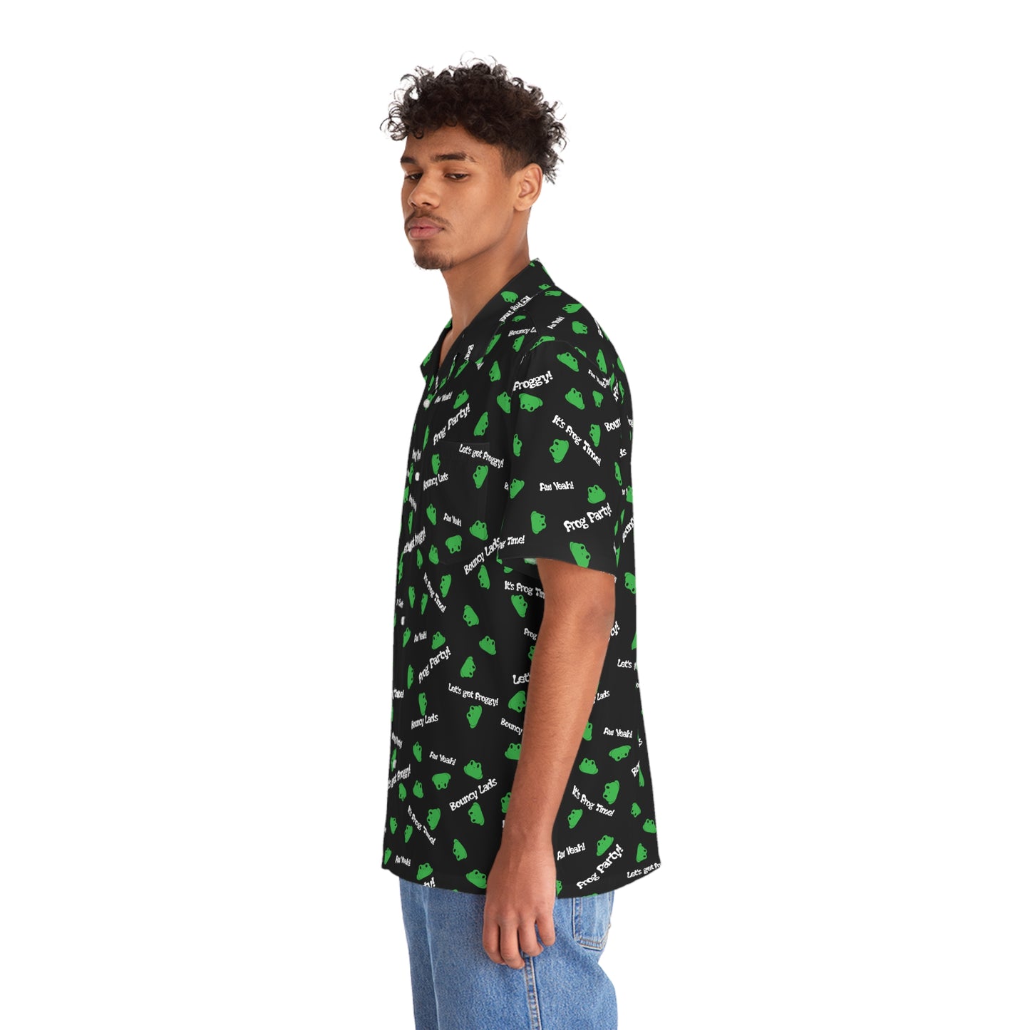 Froggy Hawaiian Shirt (Black)