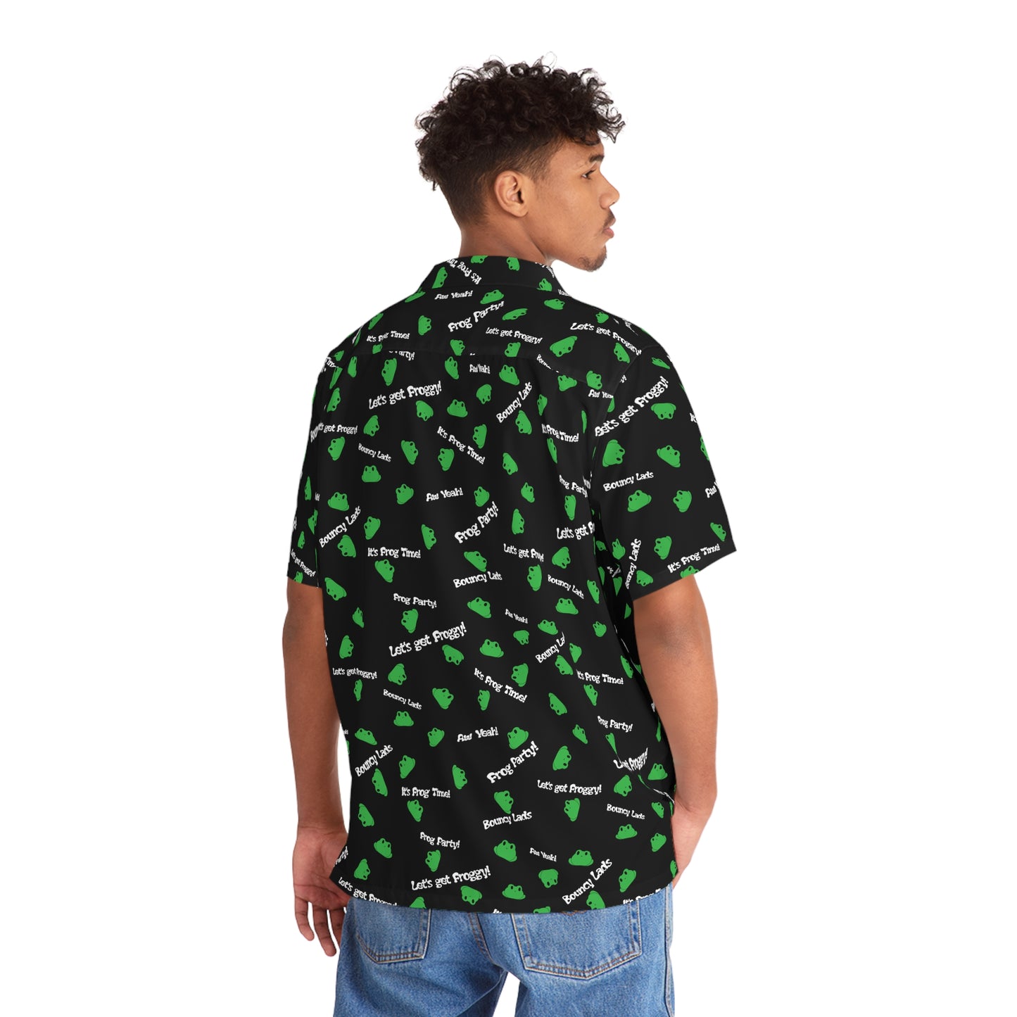 Froggy Hawaiian Shirt (Black)