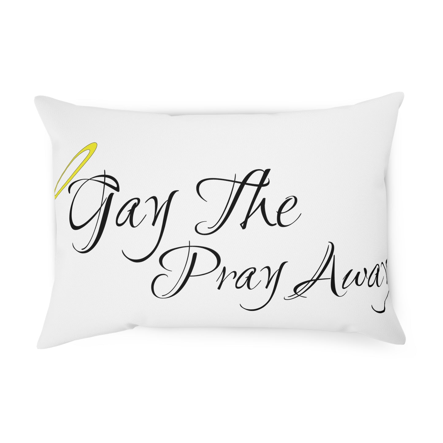 Gay The Pray Away White Cushion