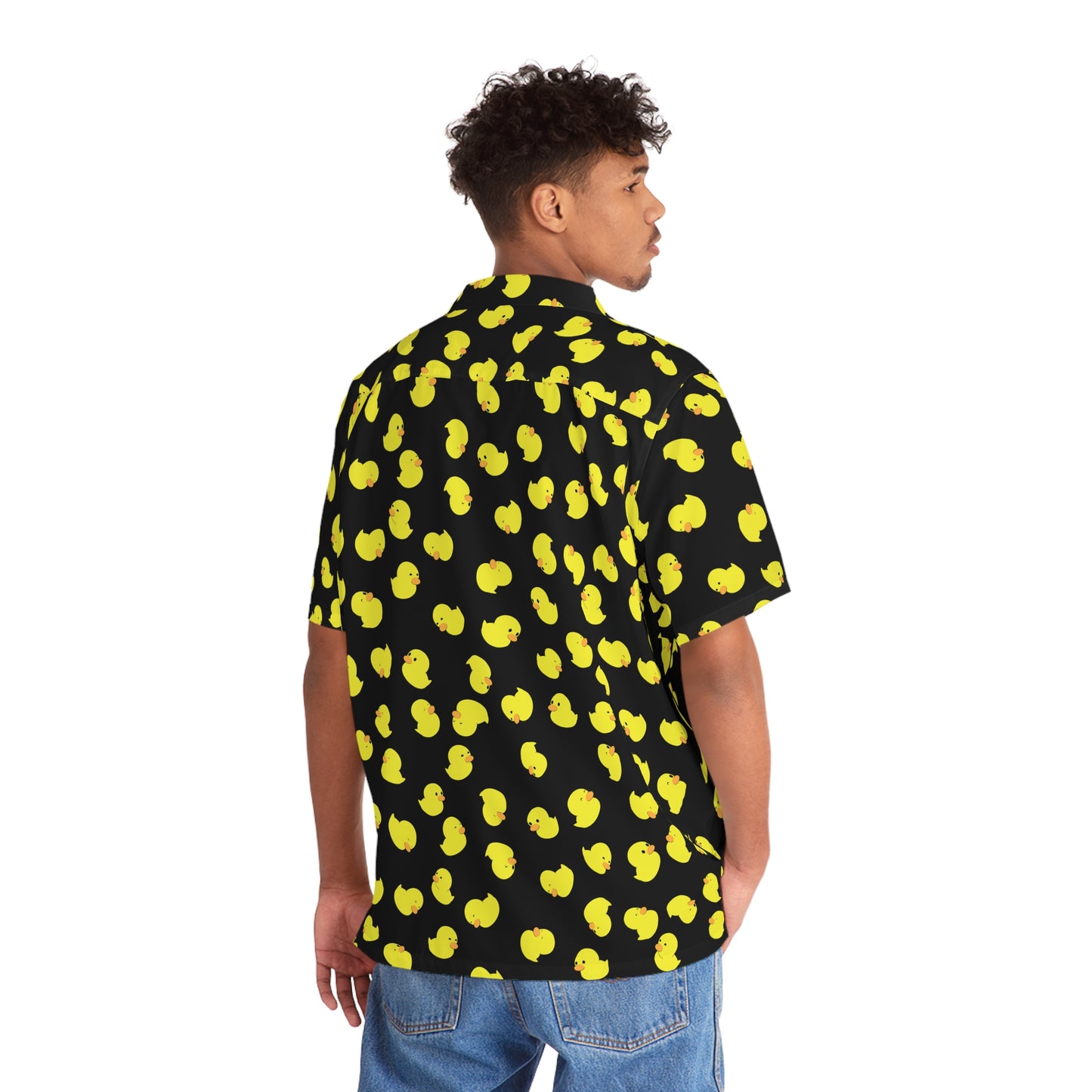 Plain Ducky Hawaiian Shirt (Black)