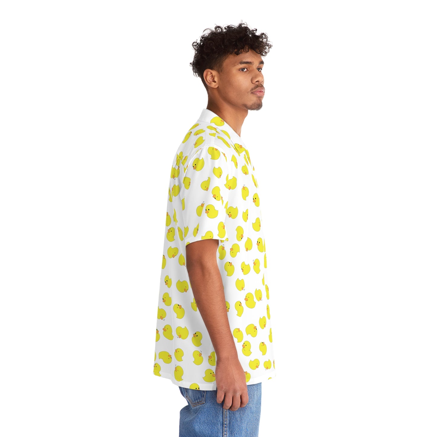 Plain Ducky Hawaiian Shirt (White)