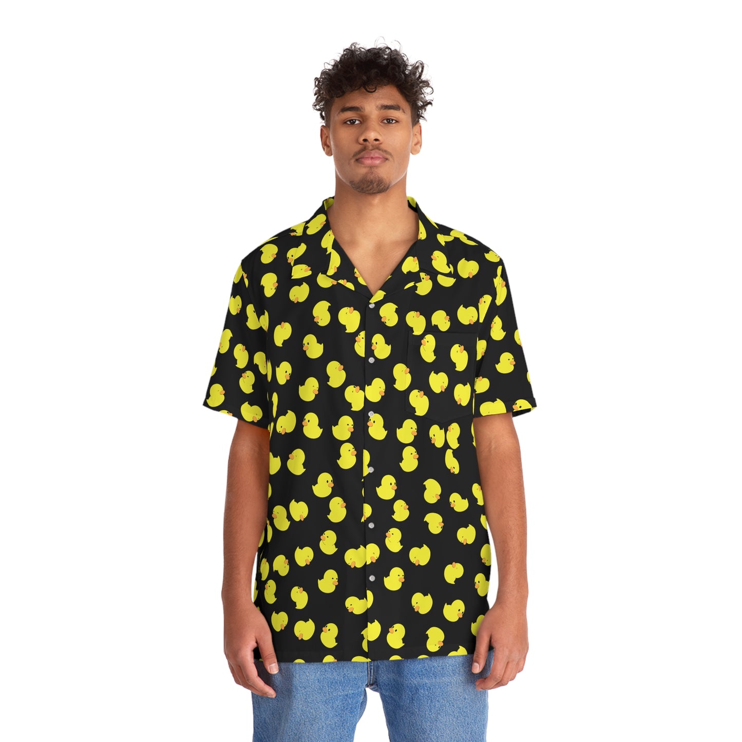 Plain Ducky Hawaiian Shirt (Black)