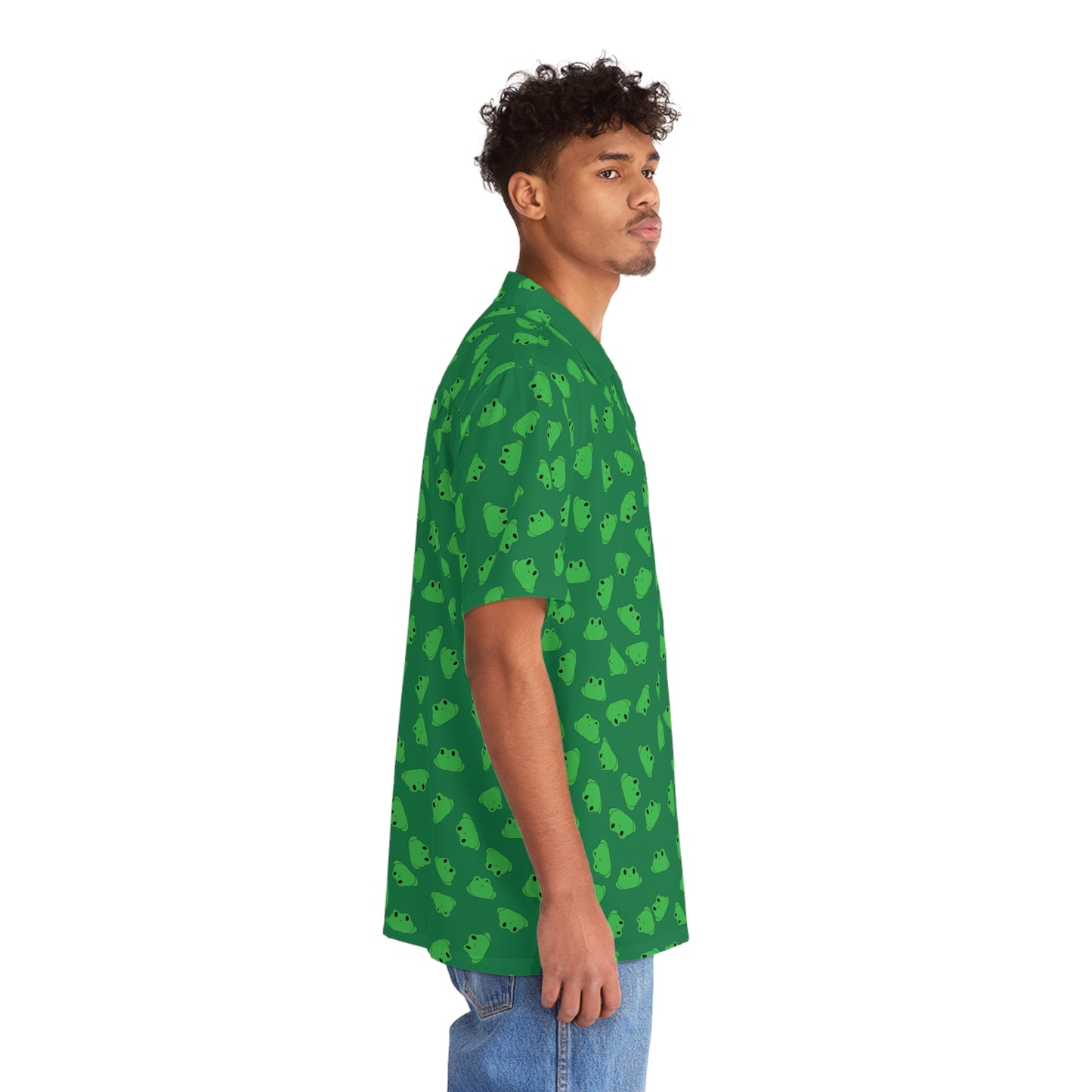 Plain Froggy Hawaiian Shirt (Green)