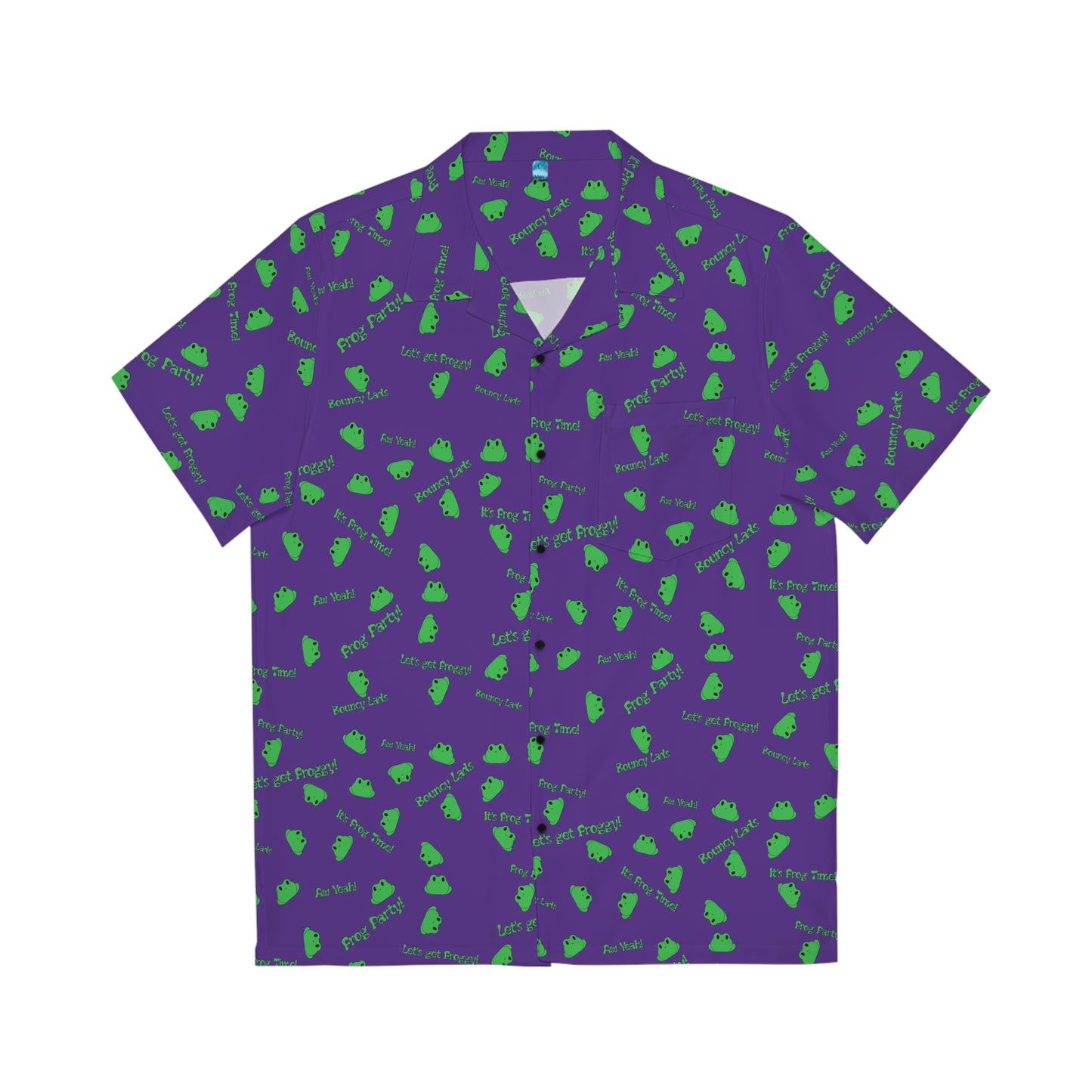 Froggy Hawaiian Shirt (Purple)