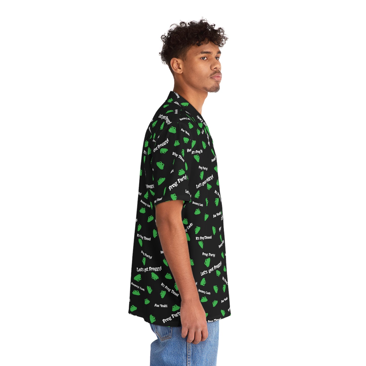 Froggy Hawaiian Shirt (Black)