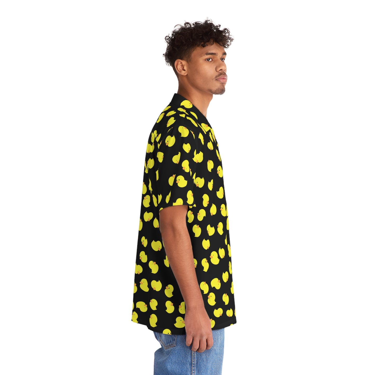 Plain Ducky Hawaiian Shirt (Black)