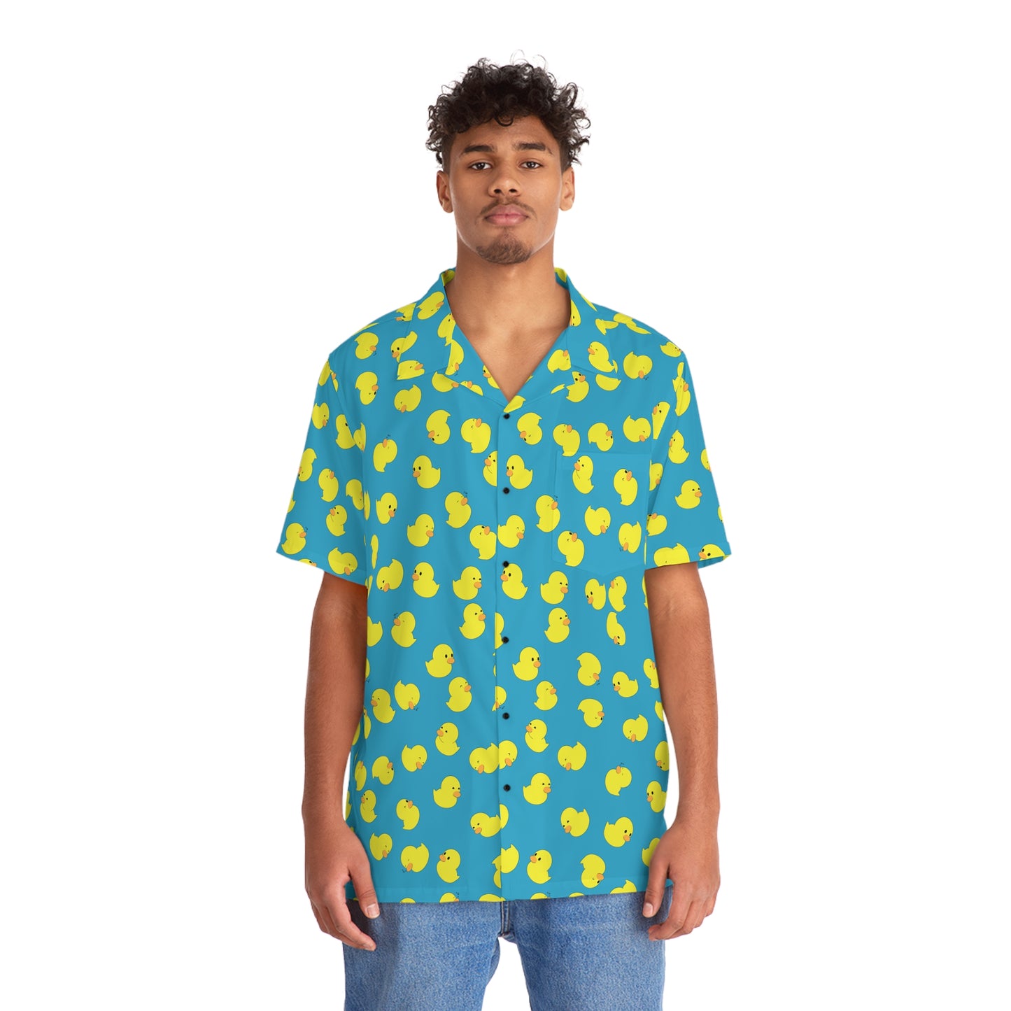 Plain Ducky Hawaiian Shirt (Blue)